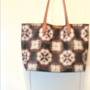 Kate Spade Brown Geometric Tote Bag